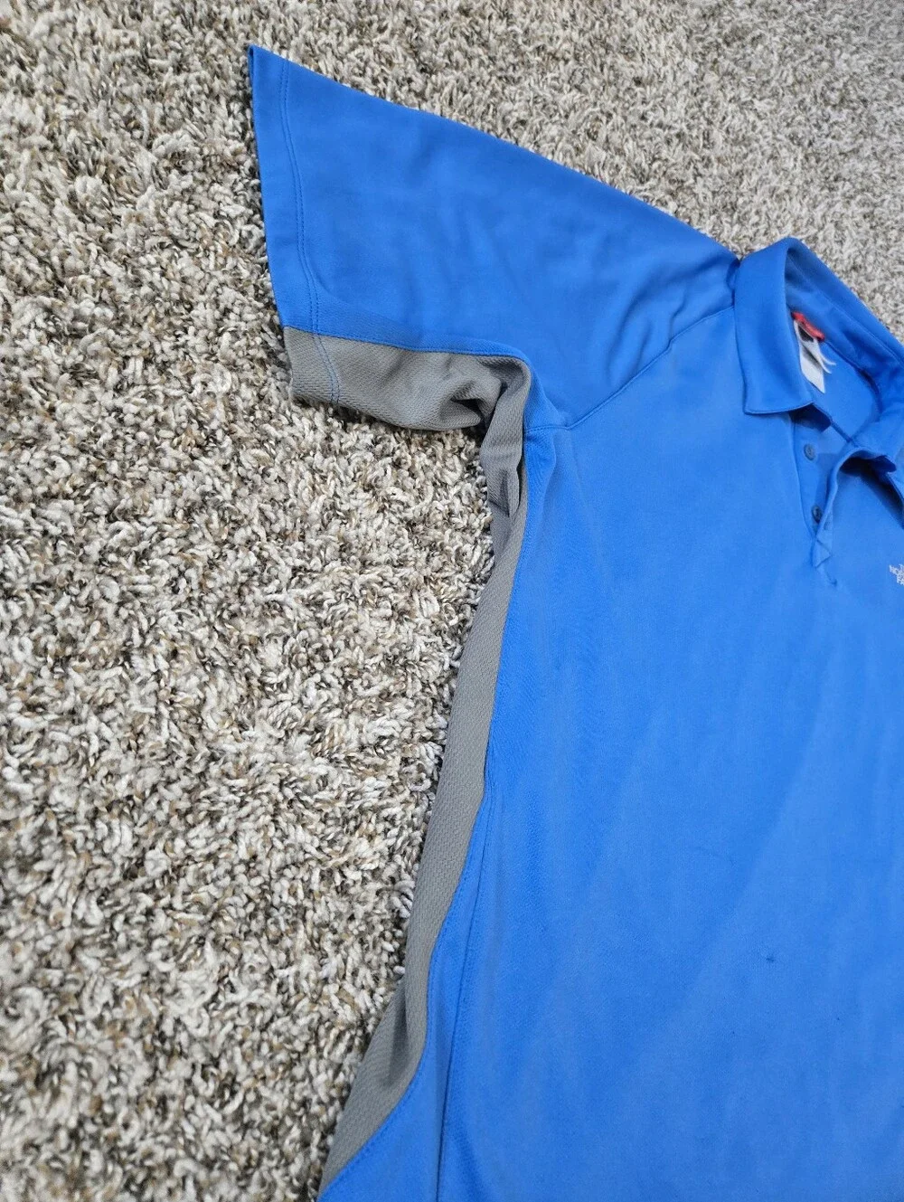 The North Face Shirt Mens XXL Blue VaporWick Polo Short Sleeve
